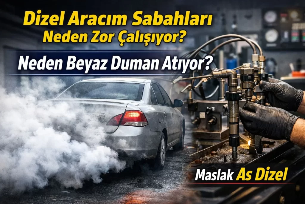 kışın dizel araç ilk çalıştırmada neden beyaz duman atar